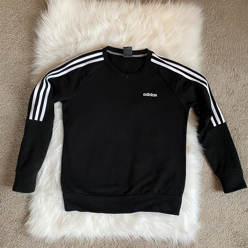 Adidas three stripe sweatshirt, S